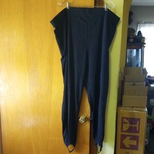 Royal Design Neutral Black Comfy Stirrups. Plus Size 26W/40, Polyester & Cotton